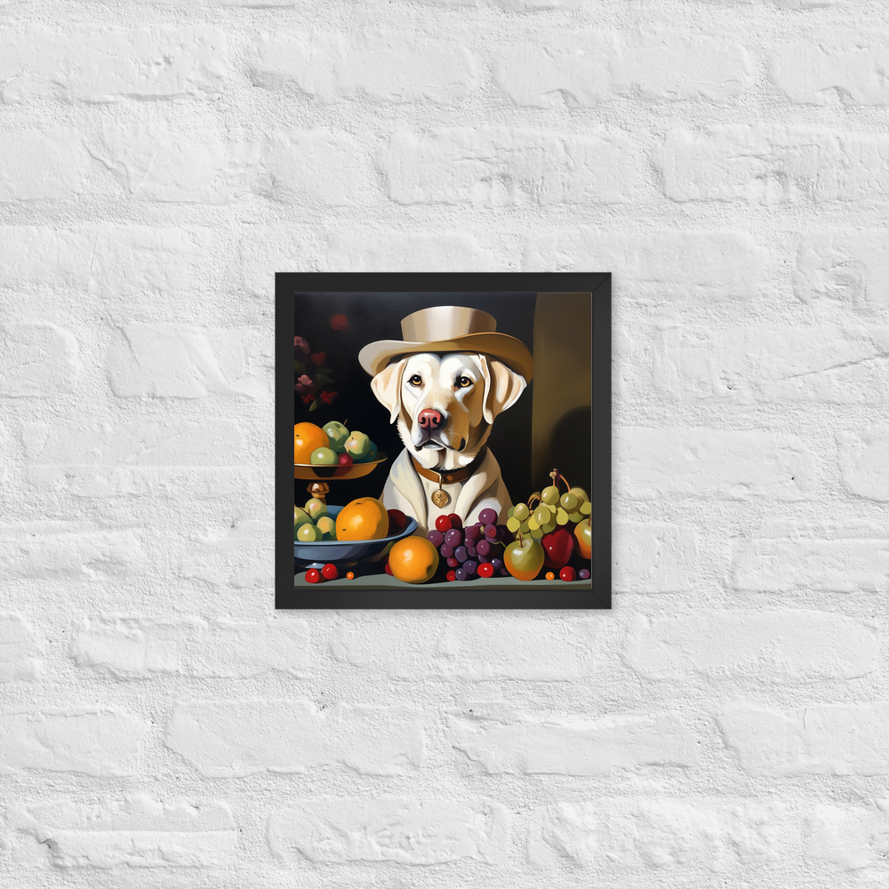 PugMug Custom White Labrador Retriever Framed Print