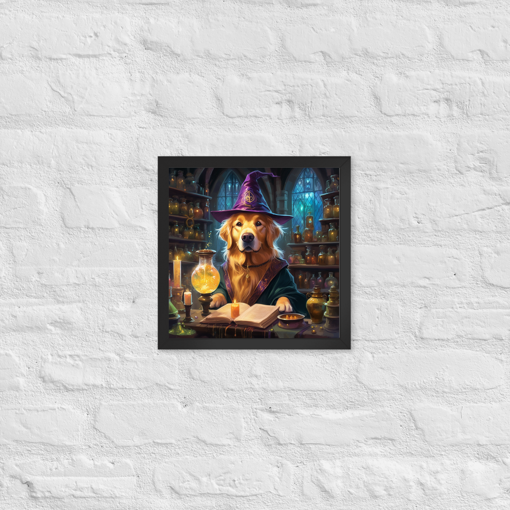PugMug Custom Golden Retriever Framed Print