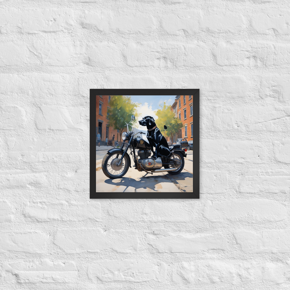 PugMug Custom Black Labrador Retriever Framed Print