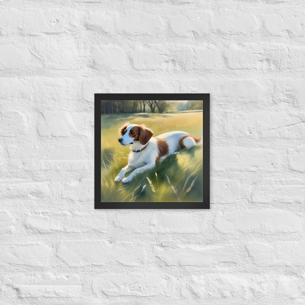 PugMug Custom Brittany Dog Framed Print