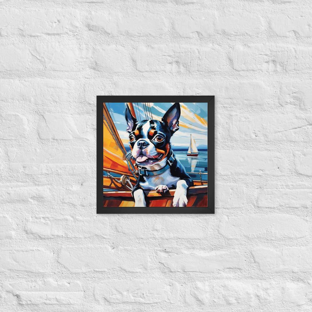 PugMug Custom Boston Terrier Framed Print