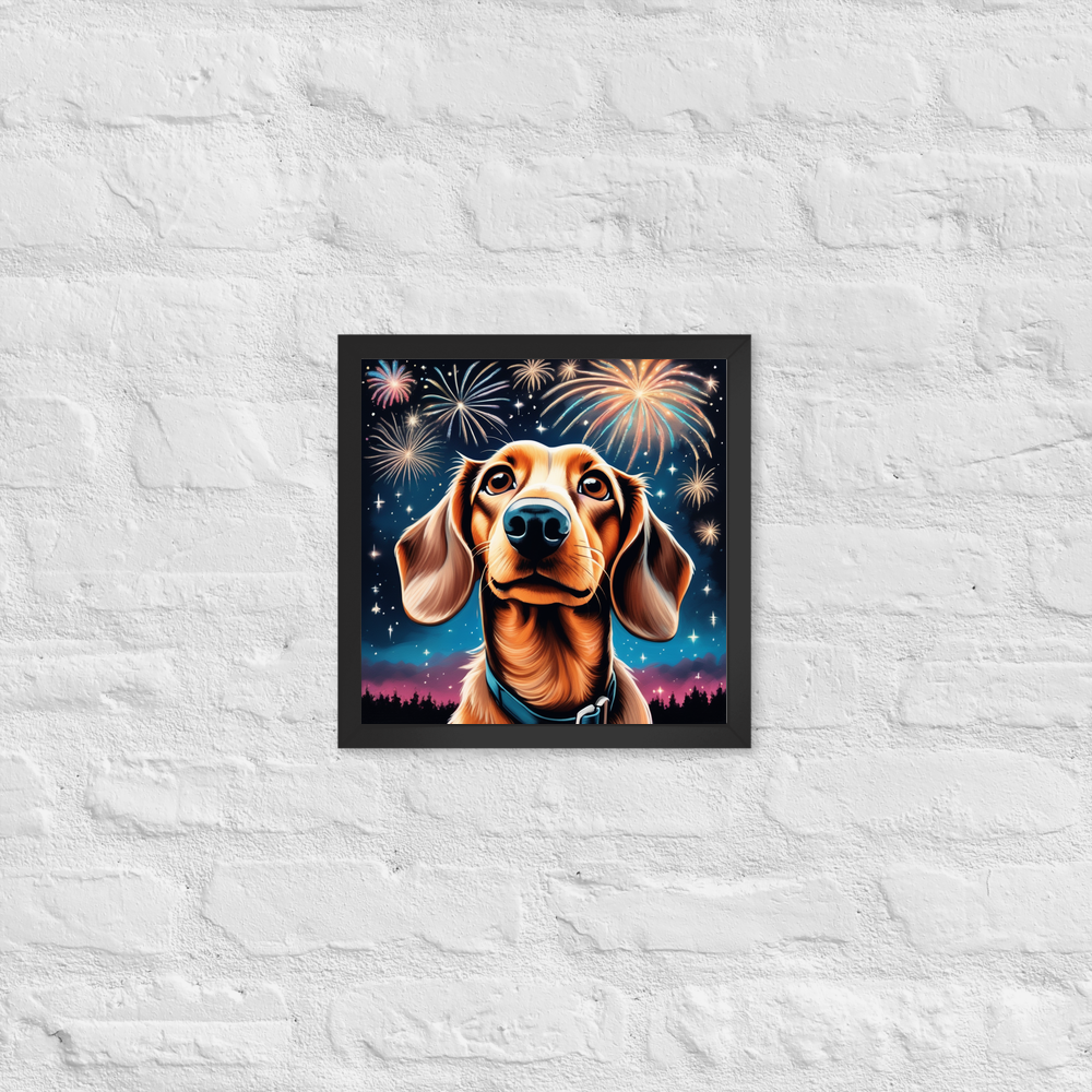 PugMug Custom Tan Dachshund Framed Print