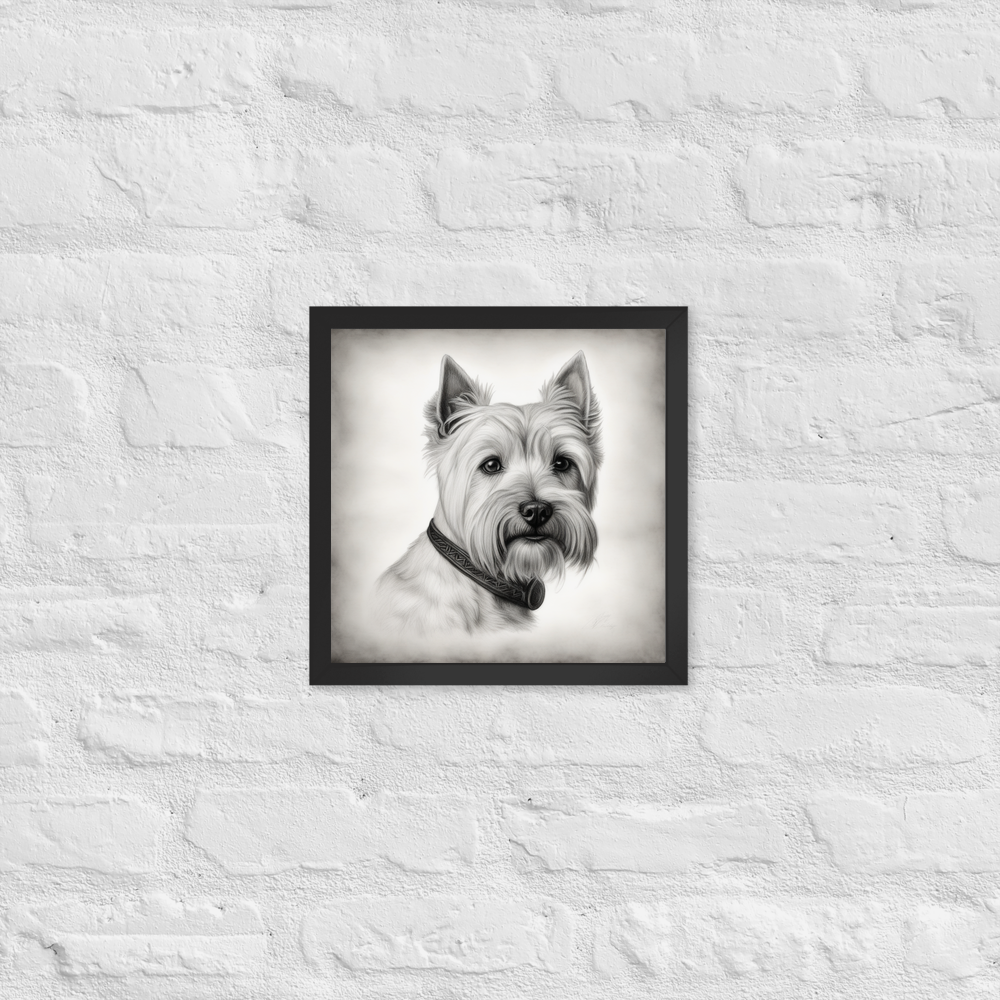 PugMug Custom West Highland White Terrier Framed Print