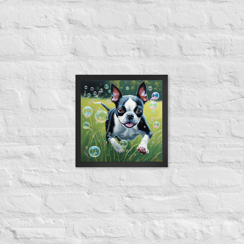 PugMug Custom Boston Terrier Framed Print