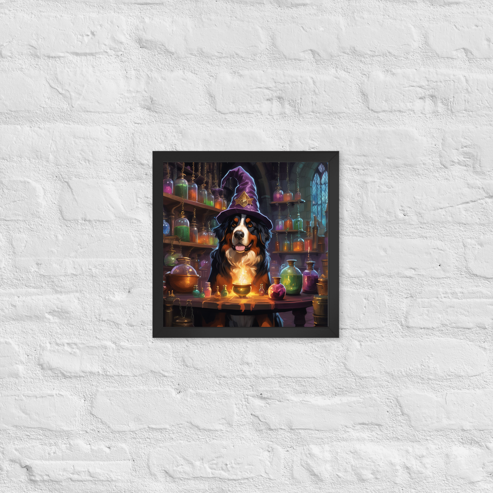 PugMug Custom Bernese Mountain Dog Framed Print