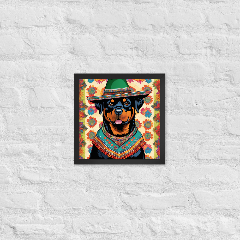 PugMug Custom Rottweiler Framed Print