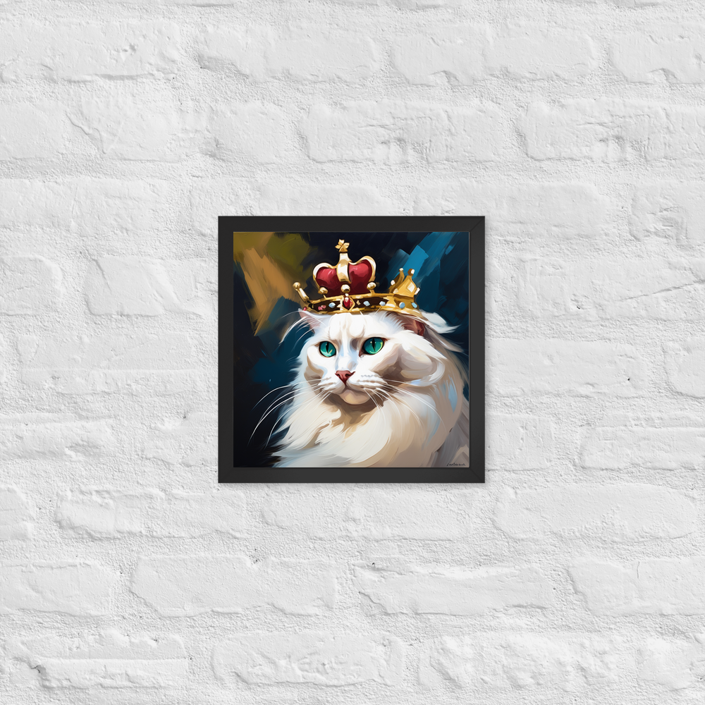PugMug Custom White Ragdoll Cat Framed Print