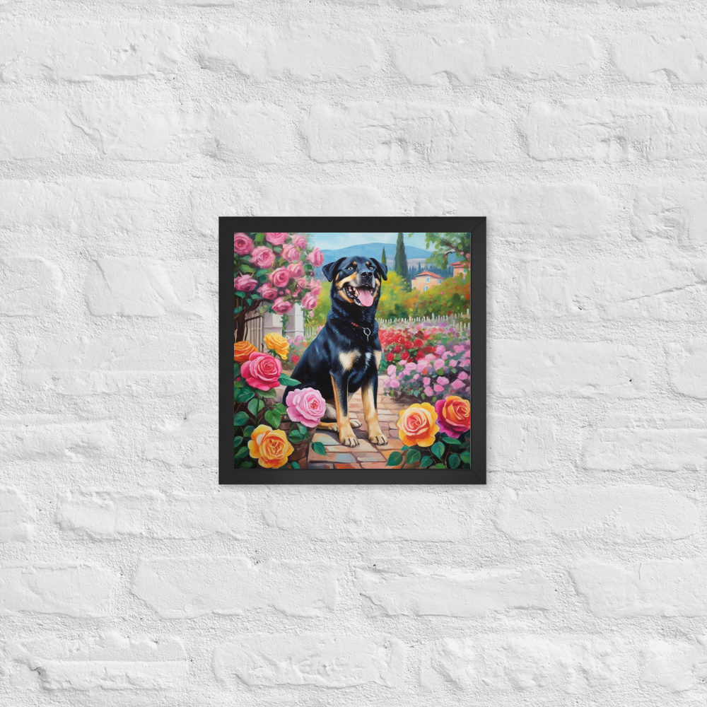 PugMug Custom Blue Framed Print
