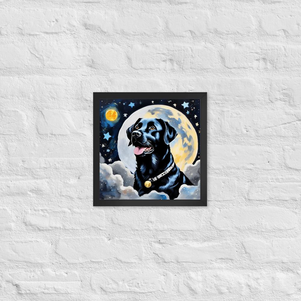 PugMug Custom Black Labrador Retriever Framed Print