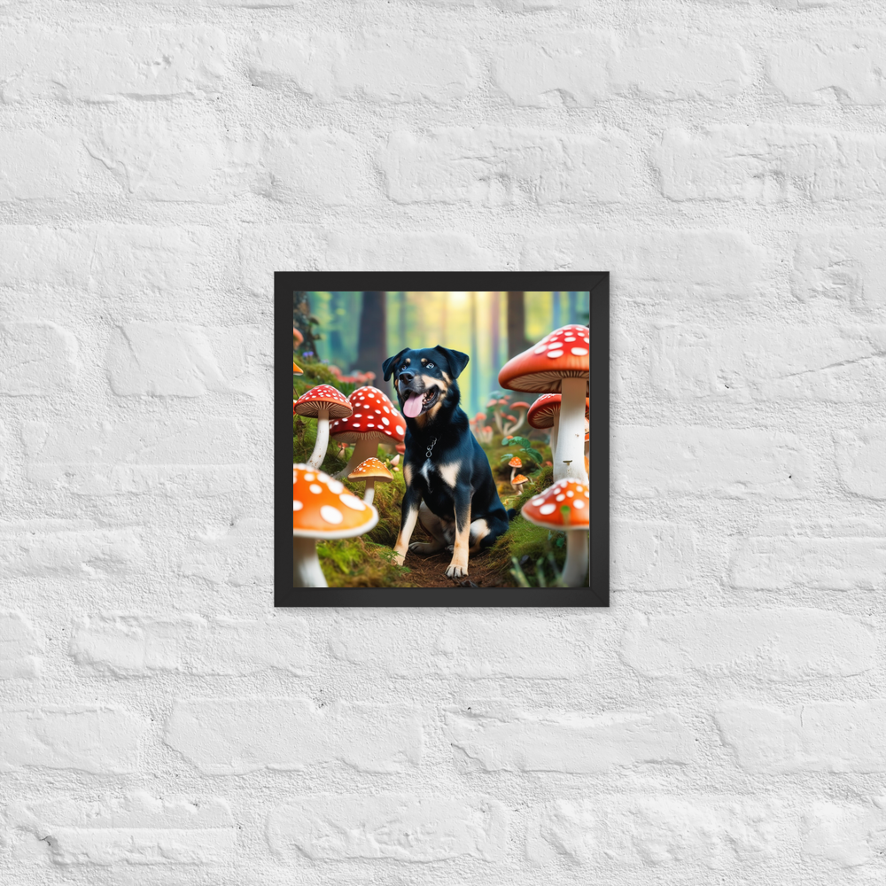PugMug Custom Blue Framed Print