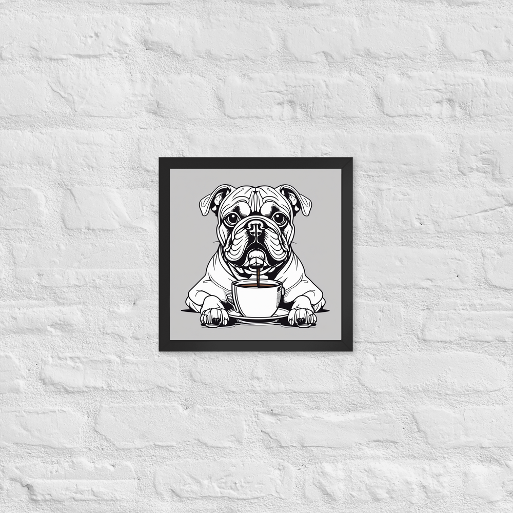 PugMug Custom Bulldog Framed Print