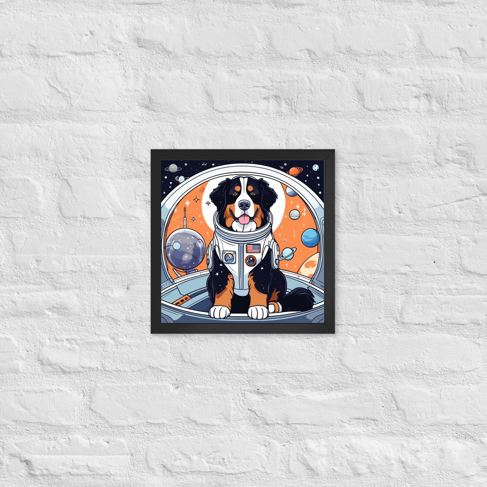 PugMug Custom Bernese Mountain Dog Framed Print