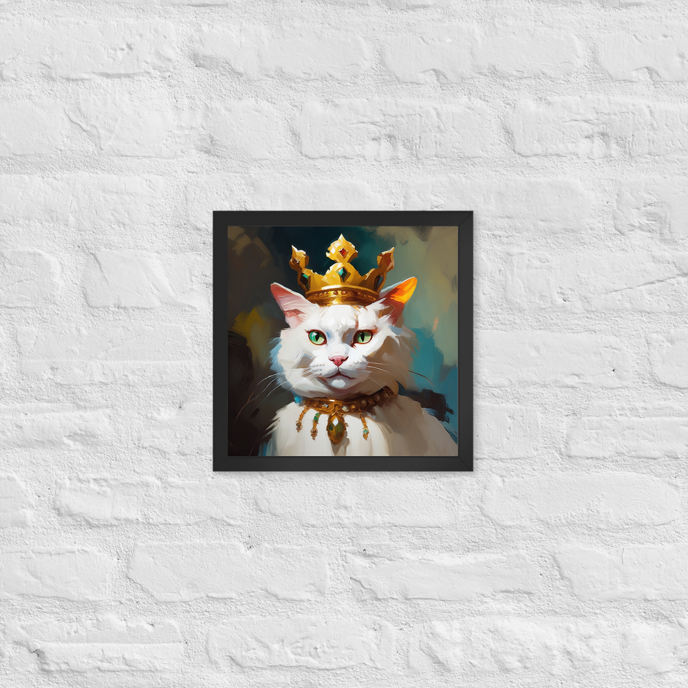 PugMug Custom White Exotic Cat Framed Print
