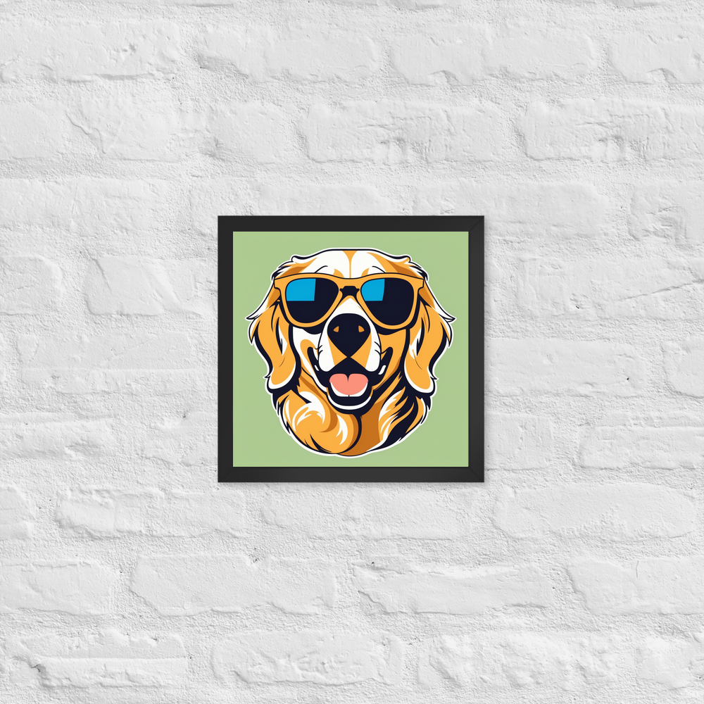 PugMug Custom Golden Retriever Framed Print