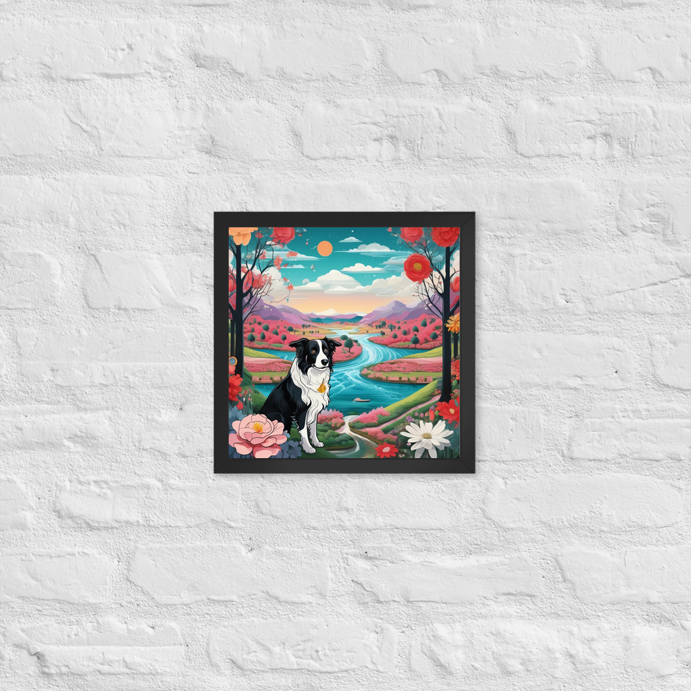 PugMug Custom Border Collie Framed Print