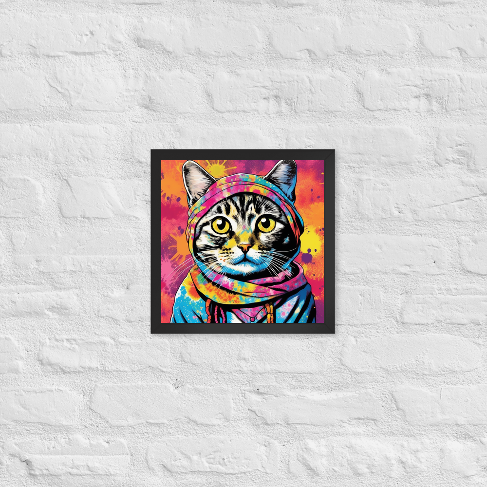 PugMug Custom Tabby Scottish Fold Cat Framed Print