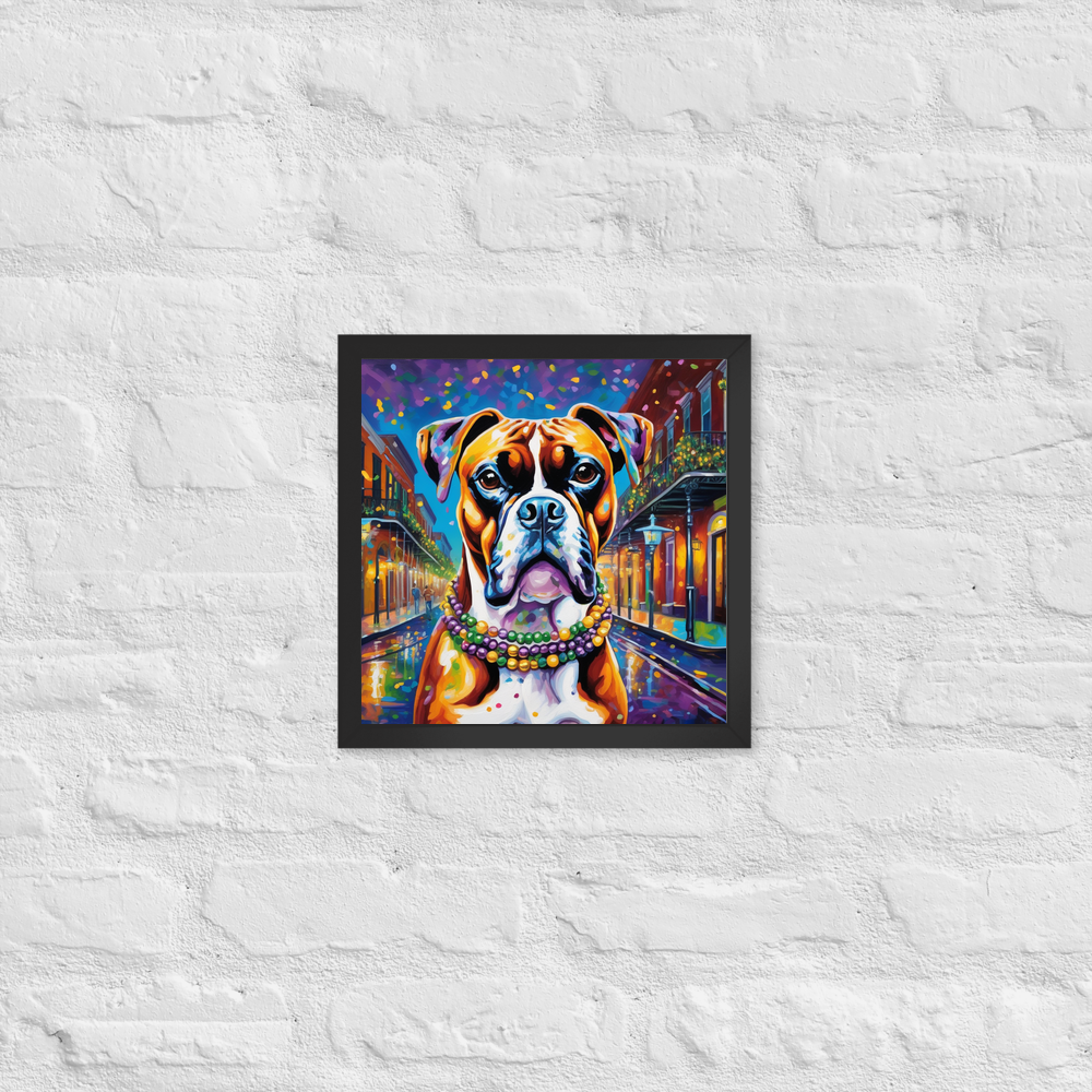 PugMug Custom Boxer Dog Framed Print
