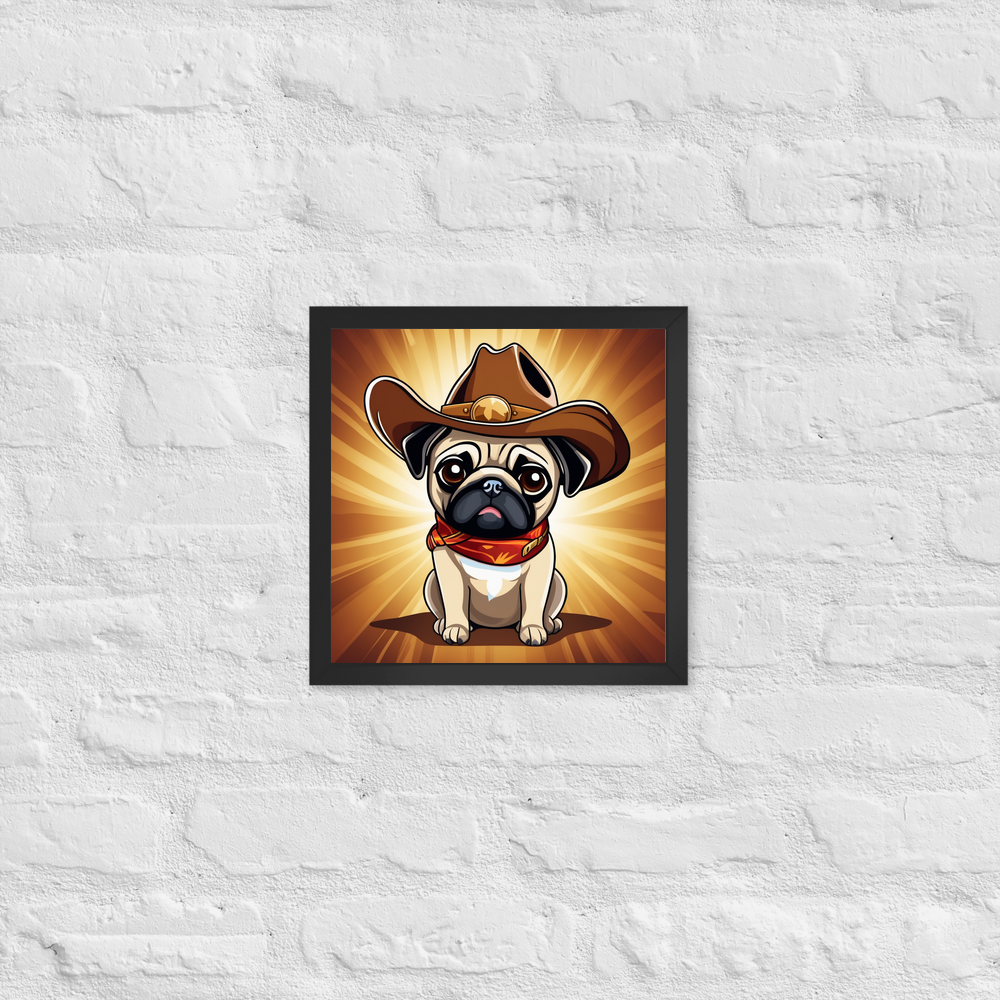 PugMug Custom Pug Framed Print