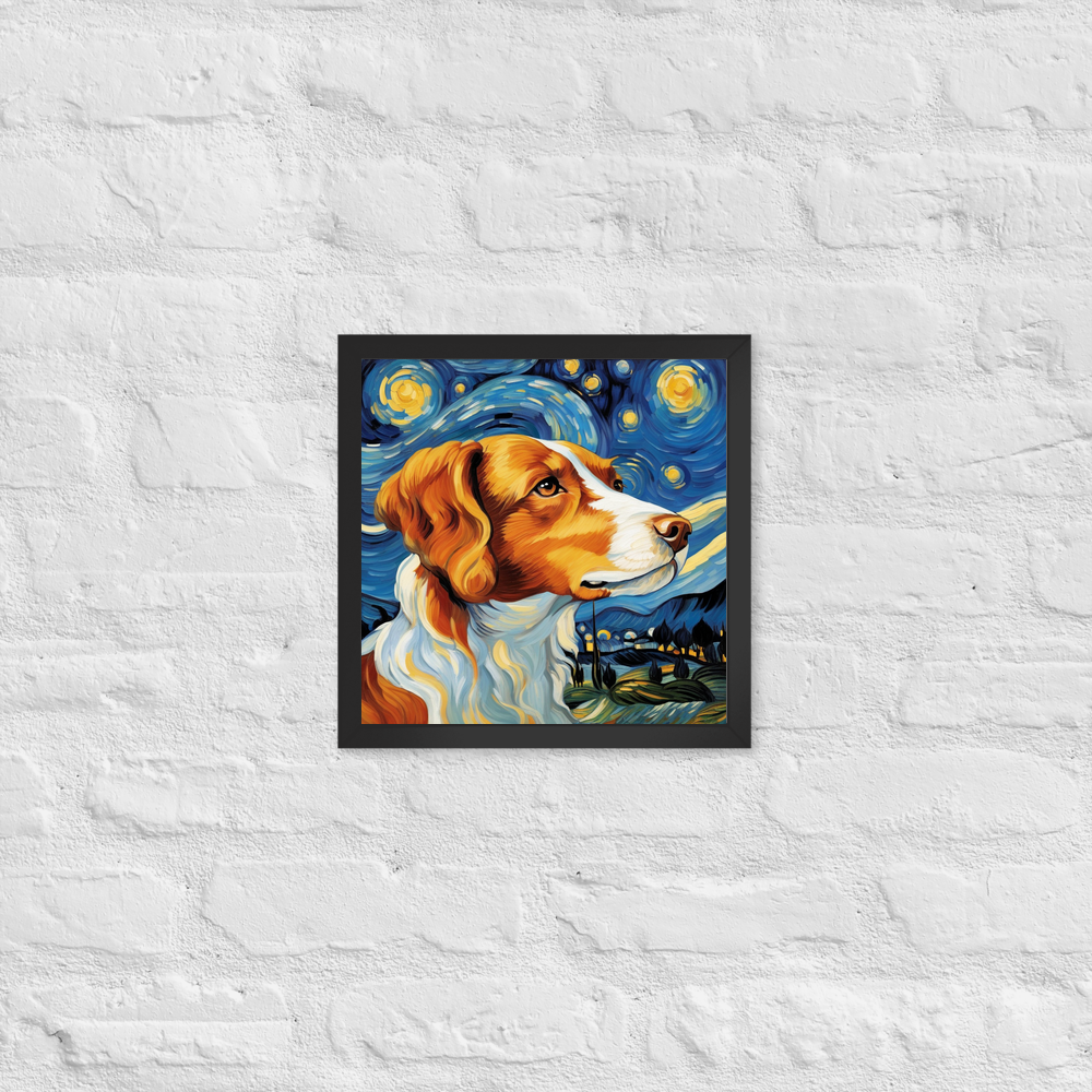 PugMug Custom Brittany Dog Framed Print