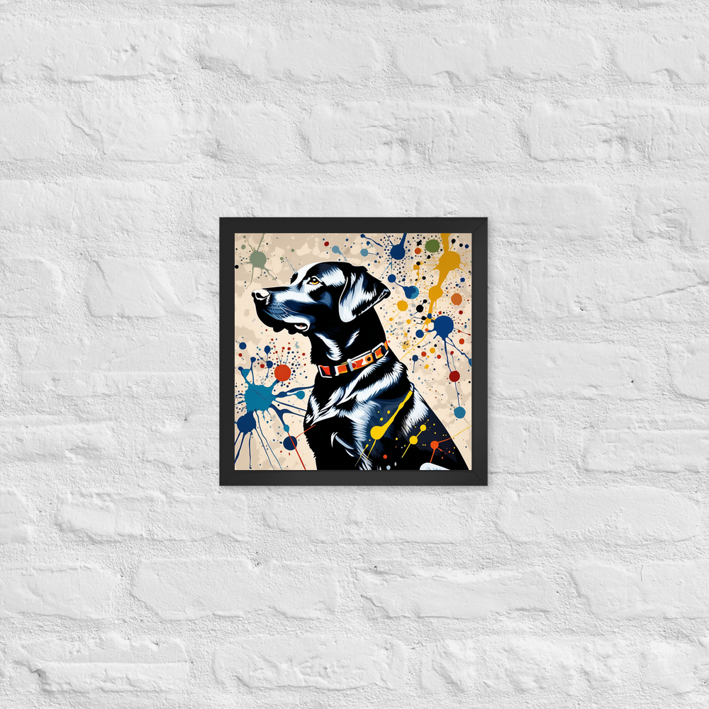 PugMug Custom Black Labrador Retriever Framed Print