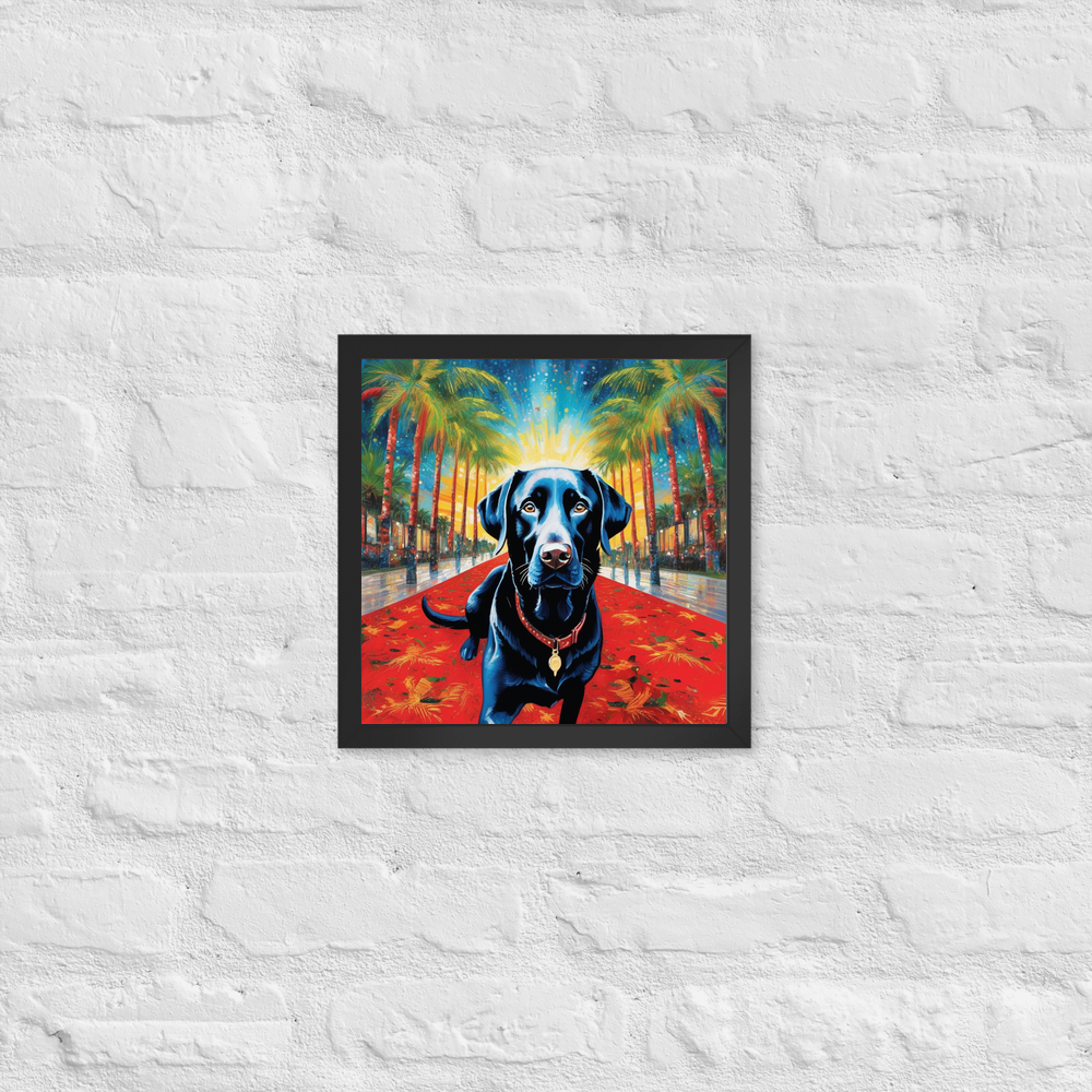PugMug Custom Black Labrador Retriever Framed Print