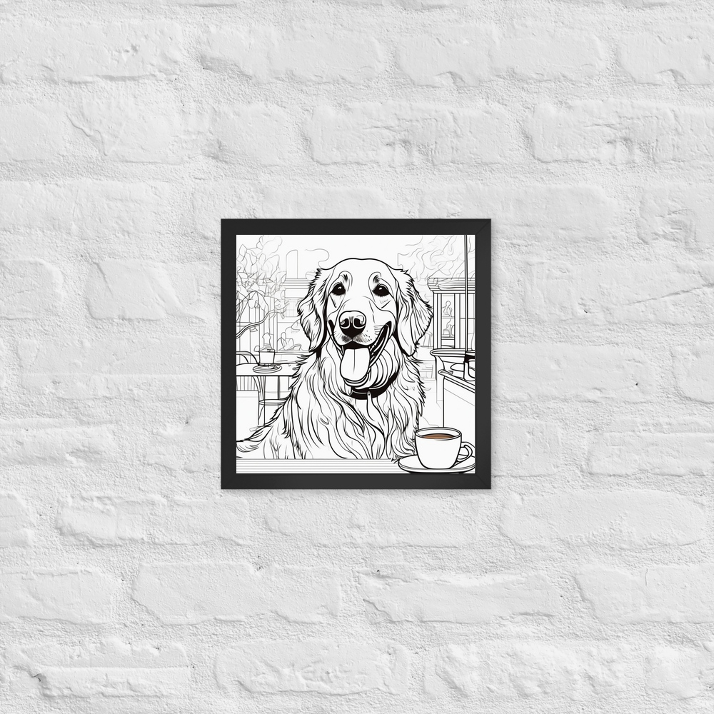 PugMug Custom Golden Retriever Framed Print
