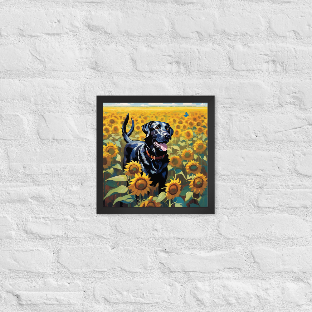 PugMug Custom Black Labrador Retriever Framed Print