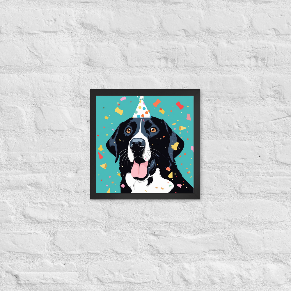 PugMug Custom Black Labrador Retriever Framed Print