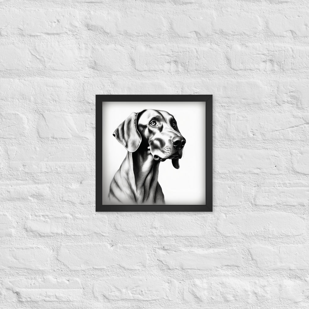 PugMug Custom Weimaraner Framed Print