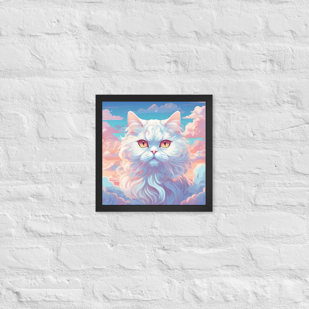 PugMug Custom White Persian Cat Framed Print