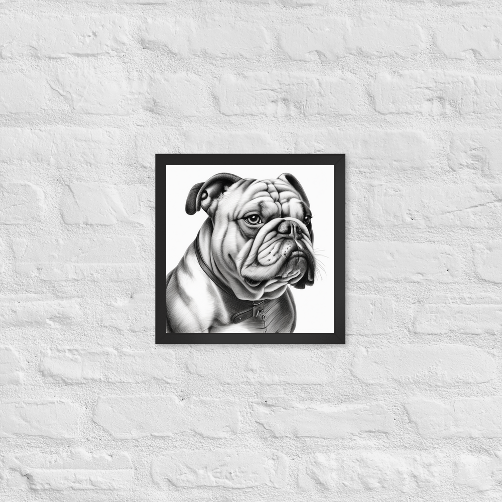 PugMug Custom Bulldog Framed Print