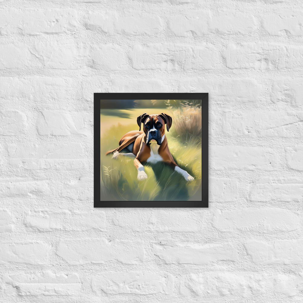 PugMug Custom Boxer Dog Framed Print