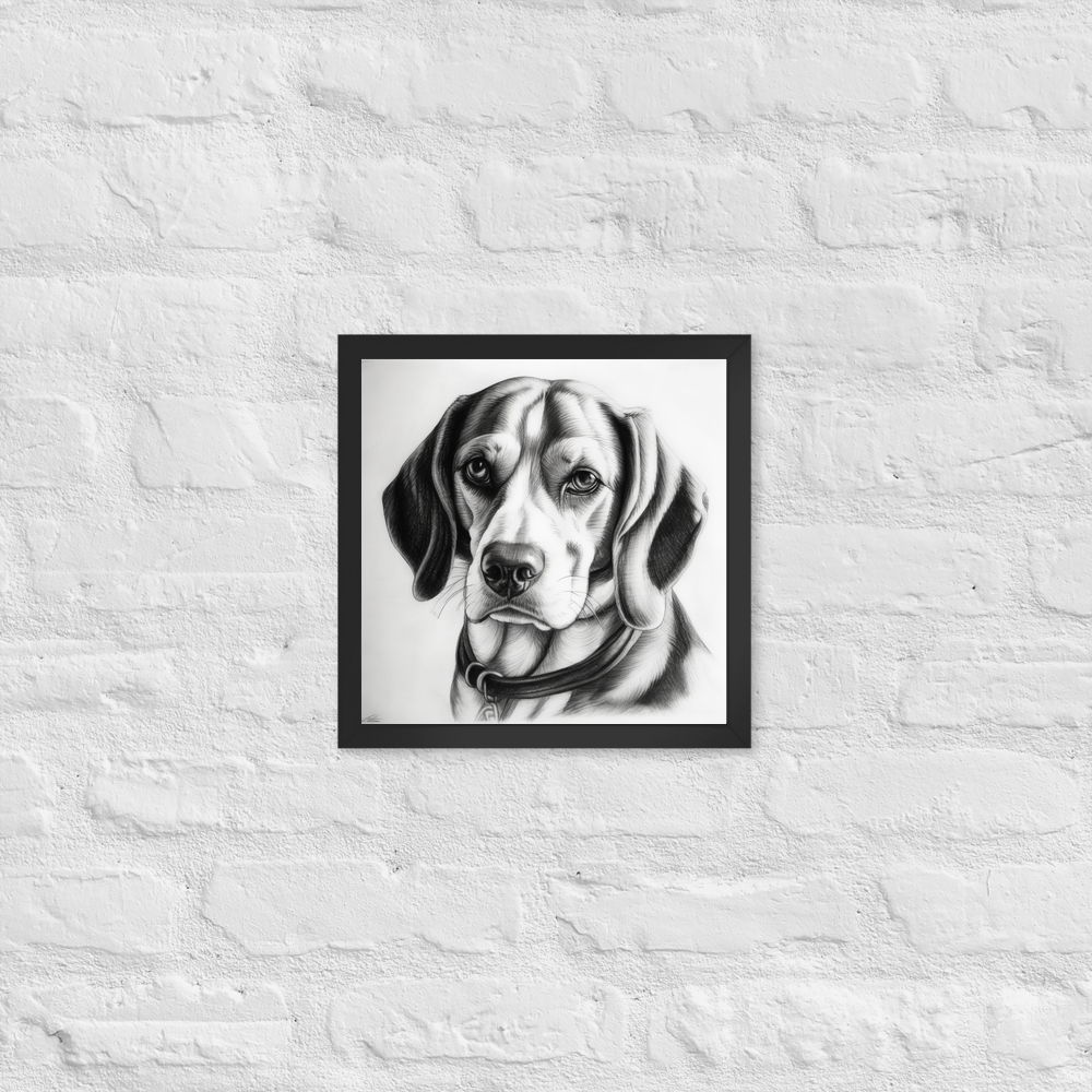 PugMug Custom Beagle Framed Print
