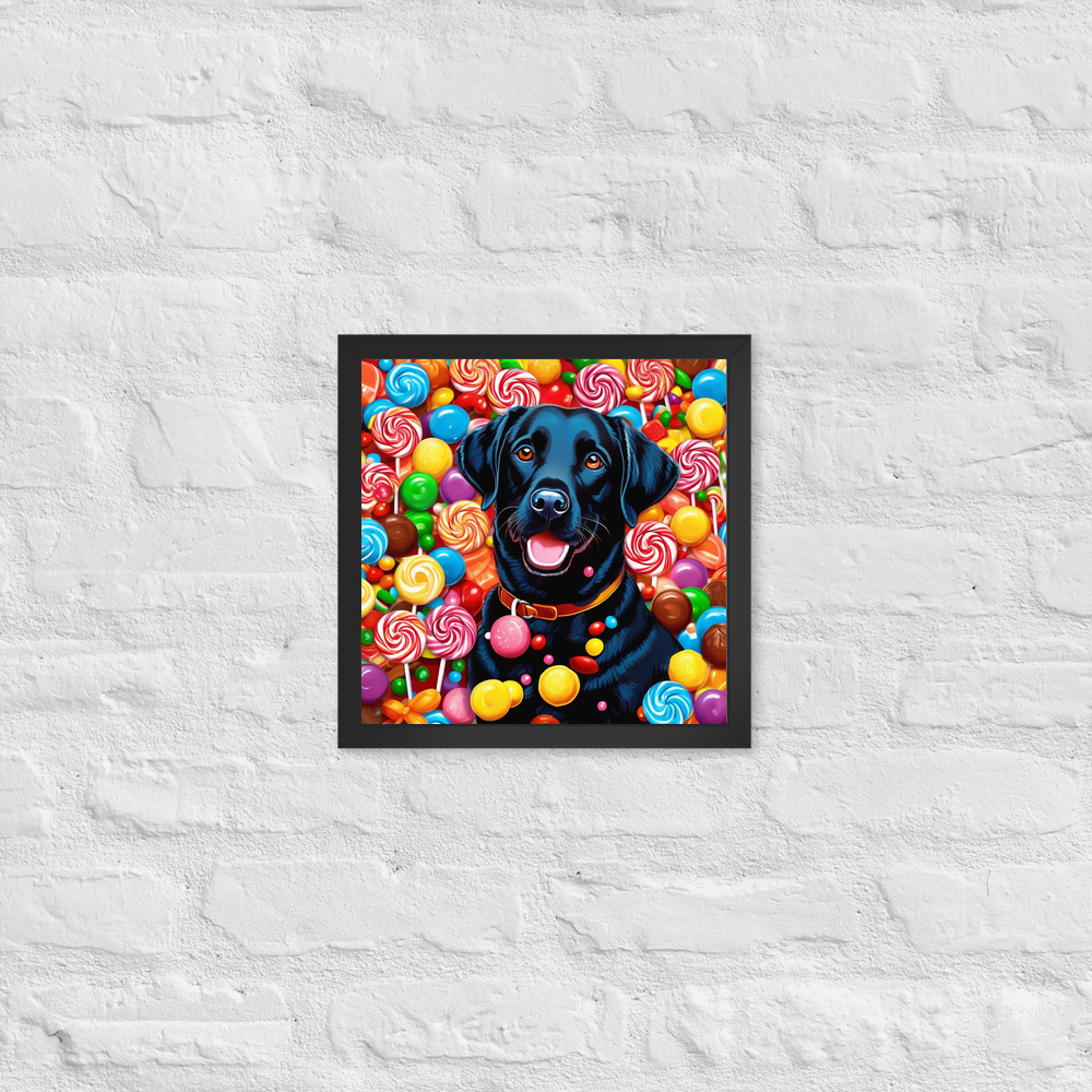 PugMug Custom Black Labrador Retriever Framed Print