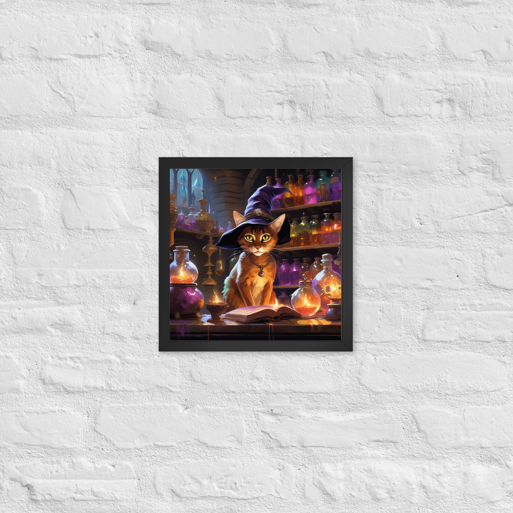 PugMug Custom Tabby Abyssinian Cat Framed Print