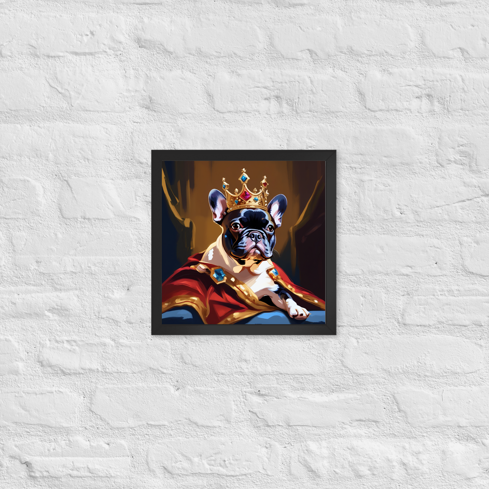 PugMug Custom Tan French Bulldog Framed Print