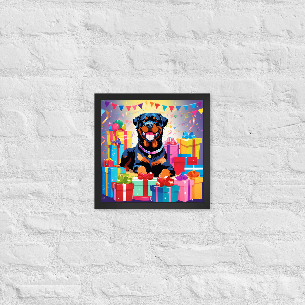 PugMug Custom Rottweiler Framed Print