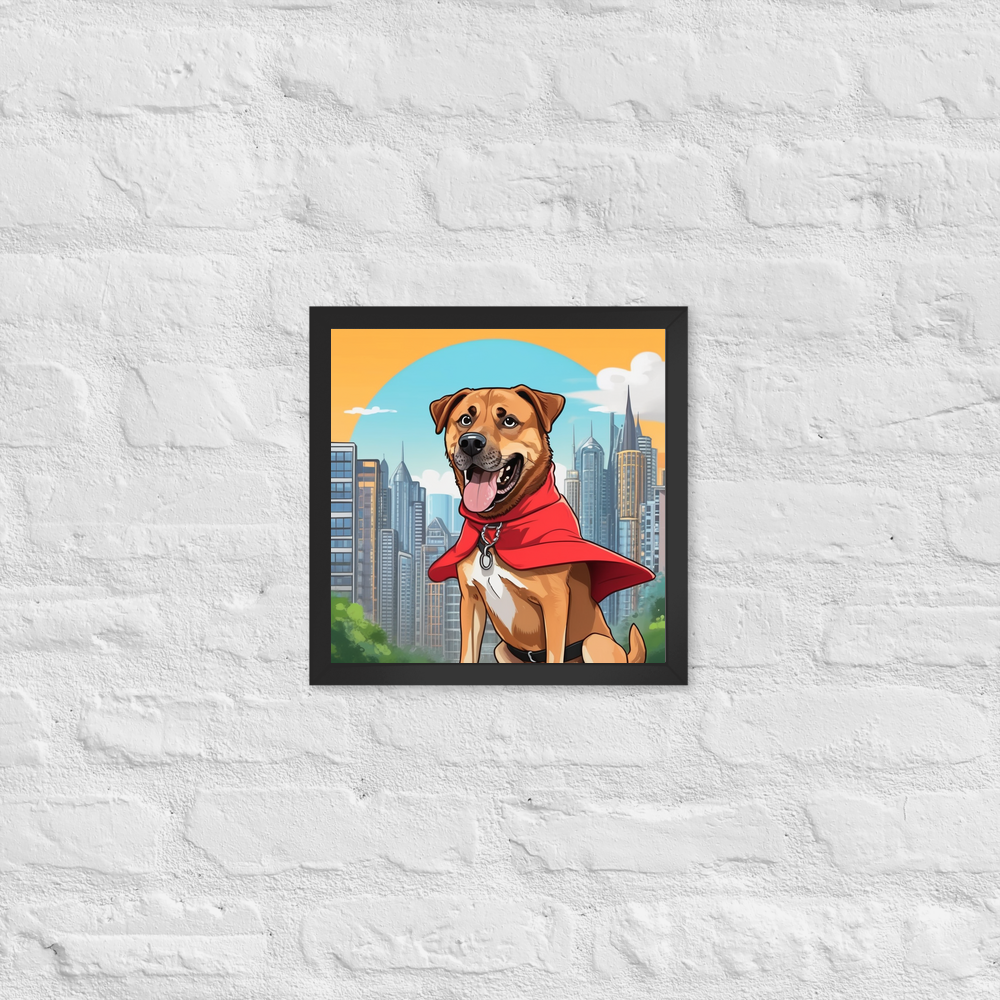 PugMug Custom Blue Framed Print