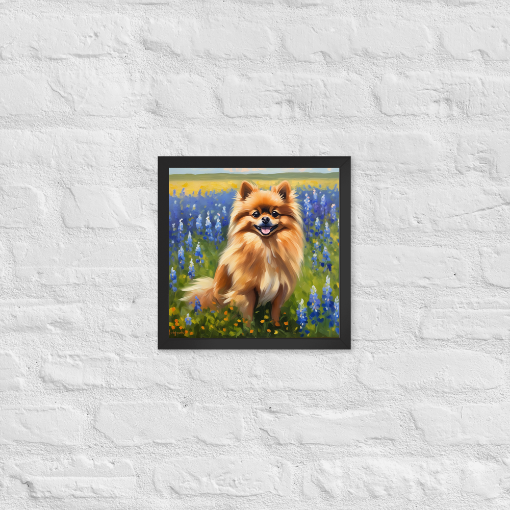 PugMug Custom Tan Pomeranian Framed Print