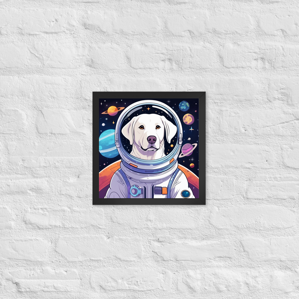 PugMug Custom White Labrador Retriever Framed Print