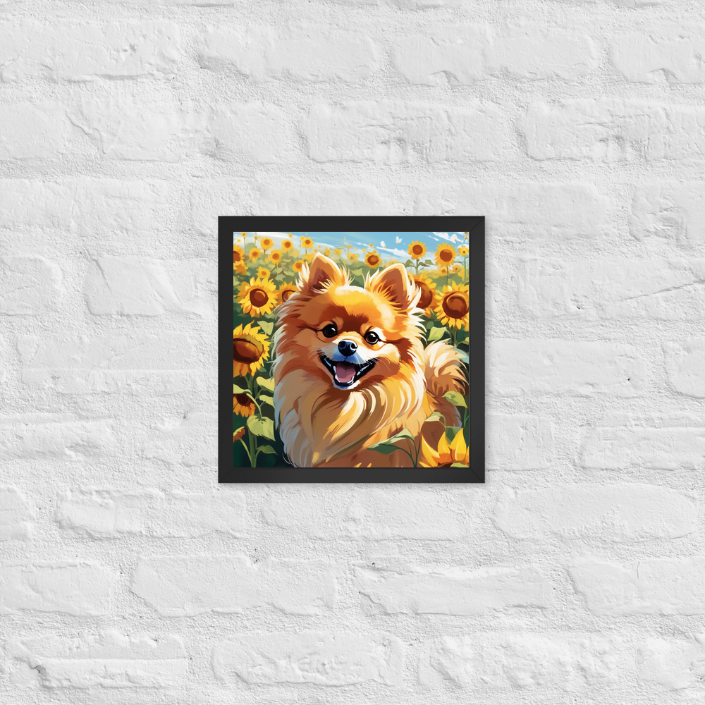 PugMug Custom Tan Pomeranian Framed Print