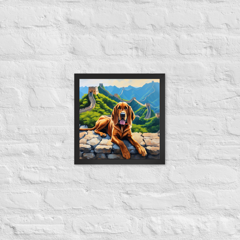 PugMug Custom Bloodhound Framed Print