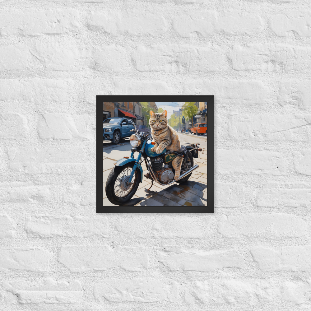 PugMug Custom Tabby Scottish Fold Cat Framed Print