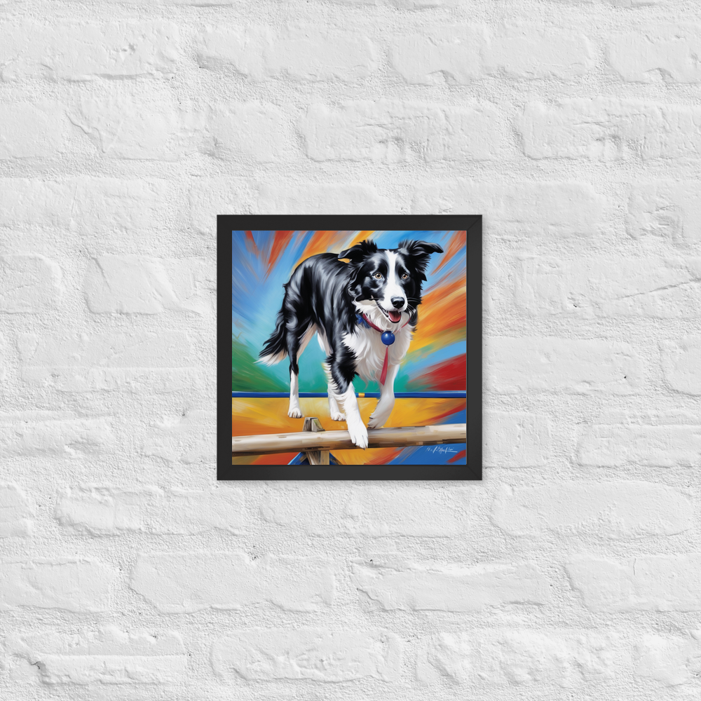 PugMug Custom Border Collie Framed Print