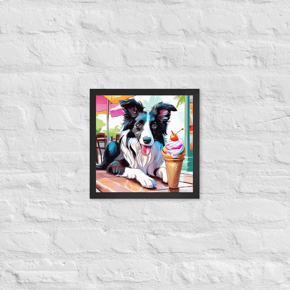 PugMug Custom Border Collie Framed Print