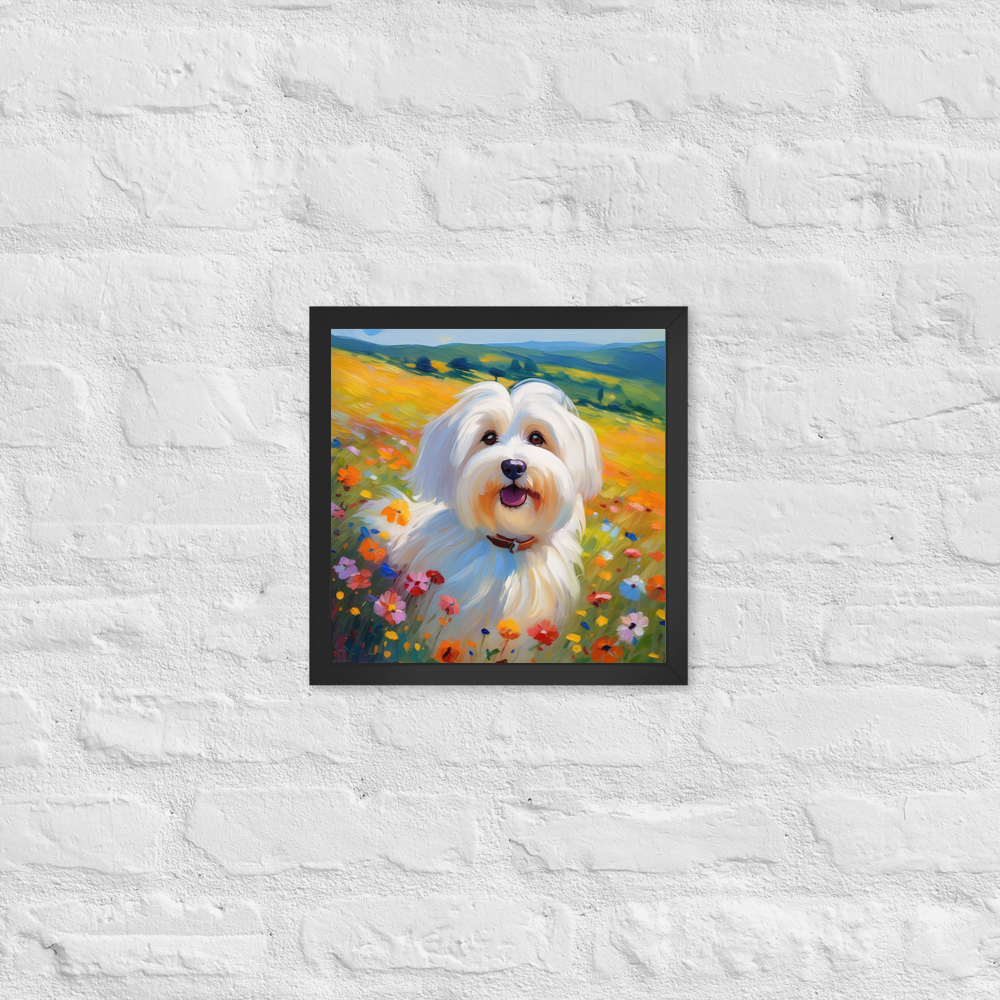 PugMug Custom White Havanese Dog Framed Print