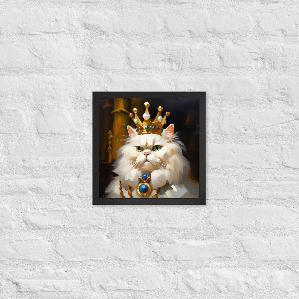 PugMug Custom White Persian Cat Framed Print