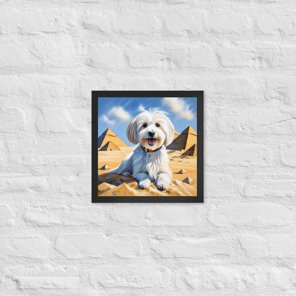 PugMug Custom White Havanese Dog Framed Print