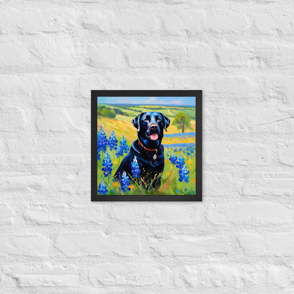 PugMug Custom Black Labrador Retriever Framed Print