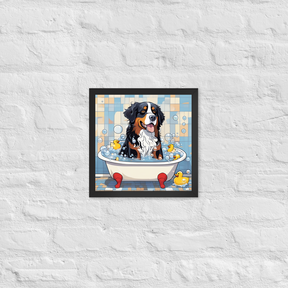 PugMug Custom Bernese Mountain Dog Framed Print